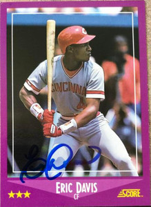 Eric Davis Autographed 1988 Score #10